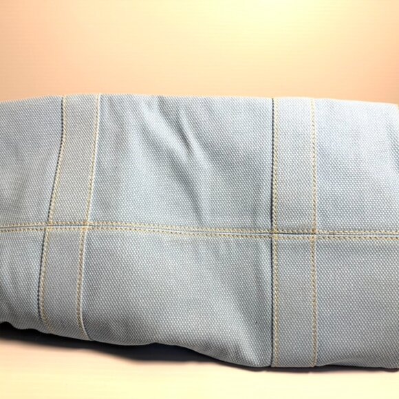 Dooney & Bourke Light baby Blue Canvas Bag with Leather Handles and Red Interior - Picture 6 of 9